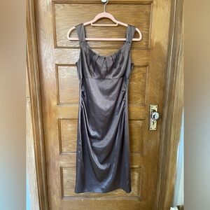 Suite 7 Elegant Brown Sleeveless Formal Cocktail‎ Dress